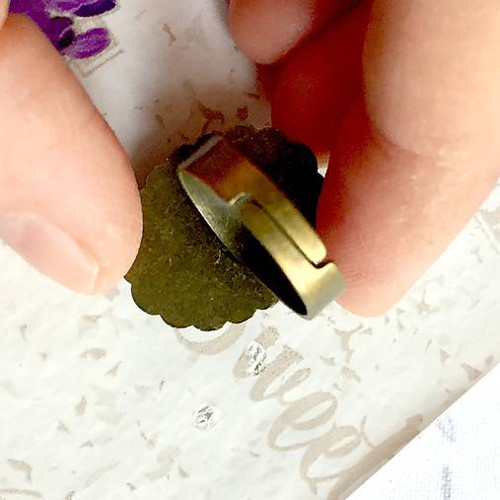 SLEVA 55% Prsten s lazuritem bronz #1471 — foto 2