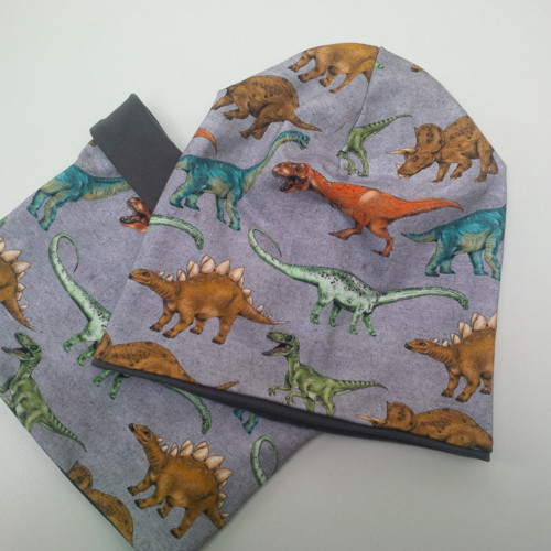 Převislá čepice s nákrčníkem-DINO — foto 3