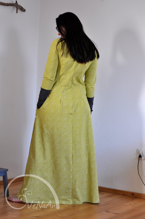 Dlouhé šaty Thea, lime ... vel. M/L — foto 4