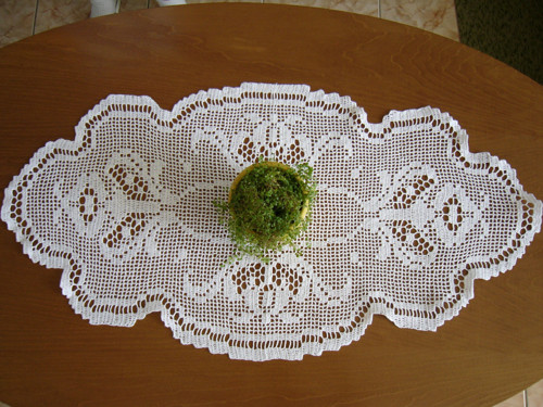 BÍLÉ růžičky I. velikost 65 x 57 cm — foto 2