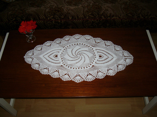 BÍLÉ růžičky I. velikost 65 x 57 cm — foto 3