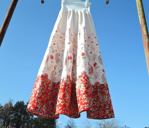 Kanýrová maxi sukně "Prairie Paisley" — foto 2