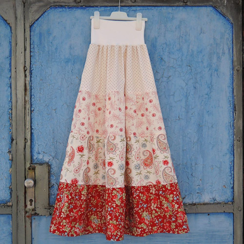 Kanýrová maxi sukně "Prairie Paisley" — foto 4