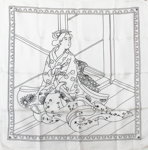 Gejša - šátek 55 x 55 cm — foto 2