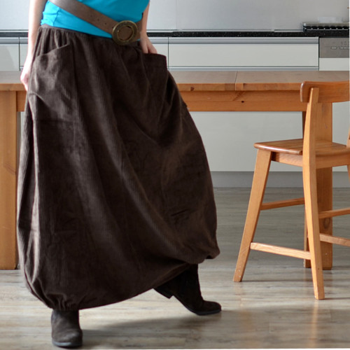 ČOKOLÁDOVÁ - maxisukně JEDINÁ, osmidílná L/XL — foto 2