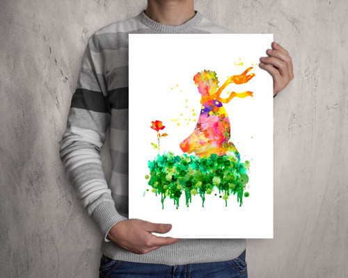 Malý princ a růže - Tisk na grafický papír — foto 3