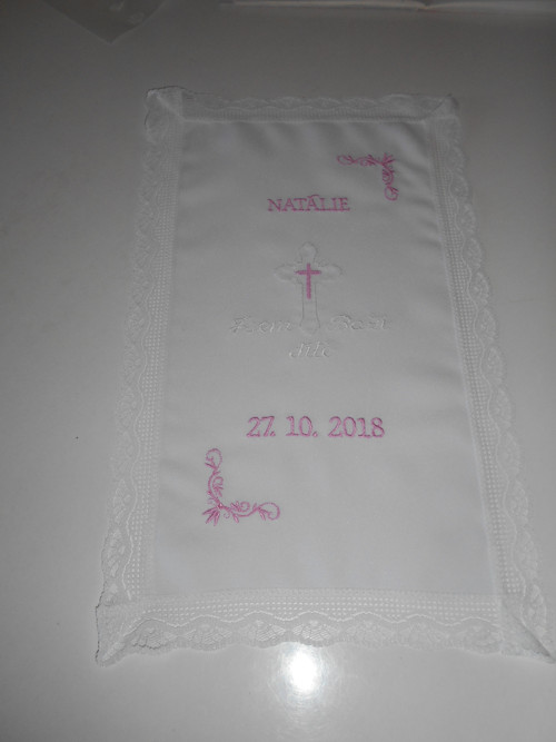 Křestní rouška bílá s dovyplněnými daty 4 — foto 5