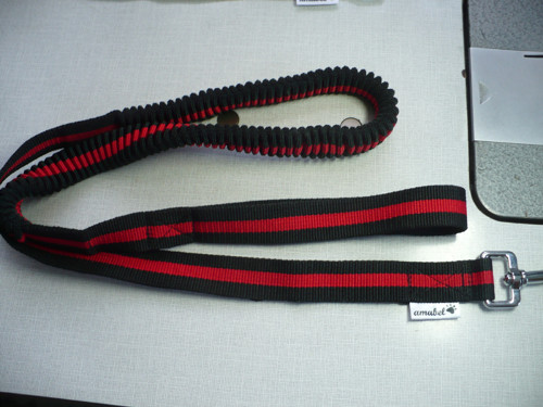 Vodítko - pružné , červené (šíře 2,5 cm) — foto 4