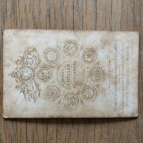 Vizitka - ateliér J. Muller, Reichenberg /Liberec/ — foto 2