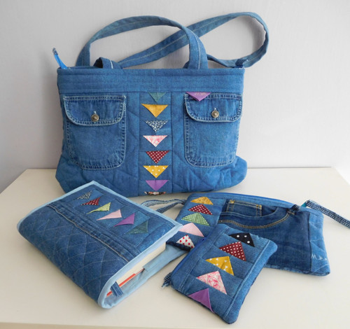 Patchwork jeans - taštička — foto 5
