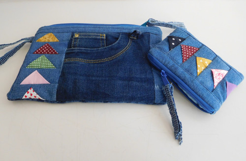 Patchwork jeans - kapsička — foto 3