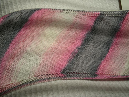 Pink - White - Grey Scarf — foto 2