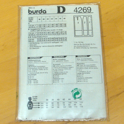 Burda Super Easy 4269 - střih — foto 2