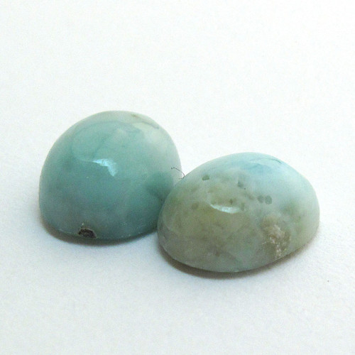 Kabošony larimar ovál 2ks 10,2/10,3mm — foto 2