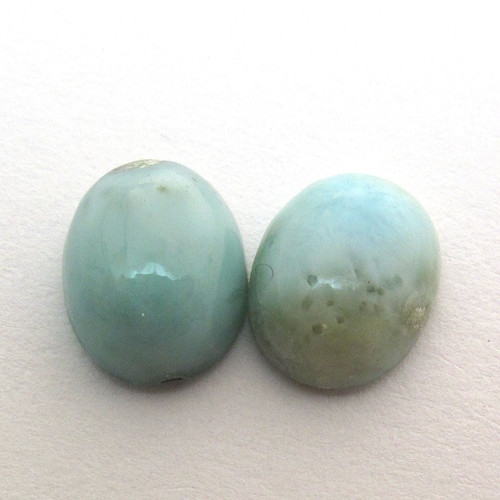 Kabošony larimar ovál 2ks 10,2/10,3mm — foto 3