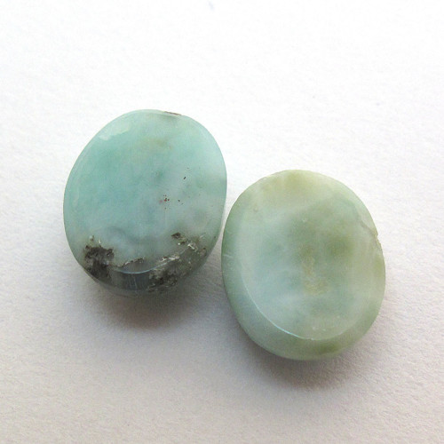Kabošony larimar ovál 2ks 10,2/10,3mm — foto 4