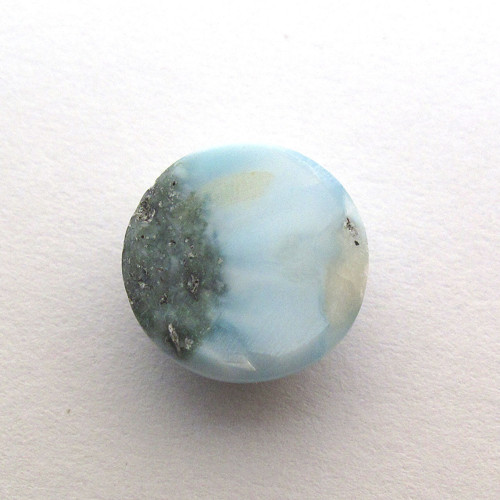 Kabošon larimar kruh 11mm — foto 4