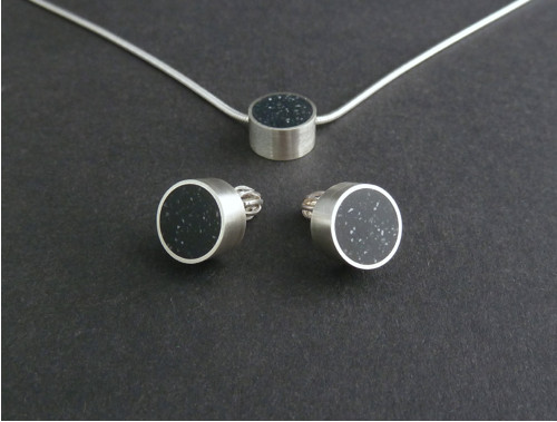 Stříbro a kámen - black stone set — foto 3