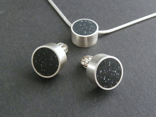 Stříbro a kámen - black stone set — foto 4