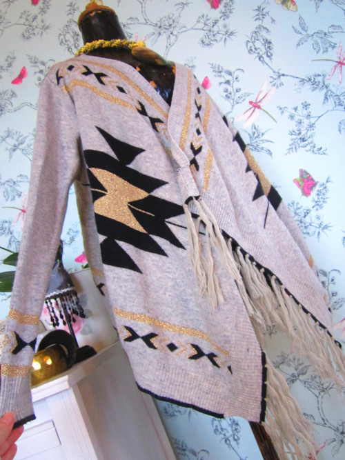 Kardigan boho aztécký — foto 3