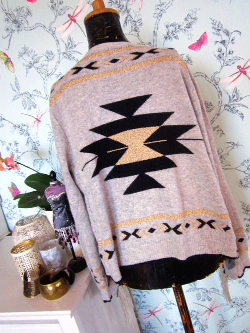 Kardigan boho aztécký — foto 5