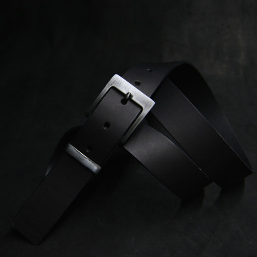 Opasek klasik, hladký, černý — foto 2