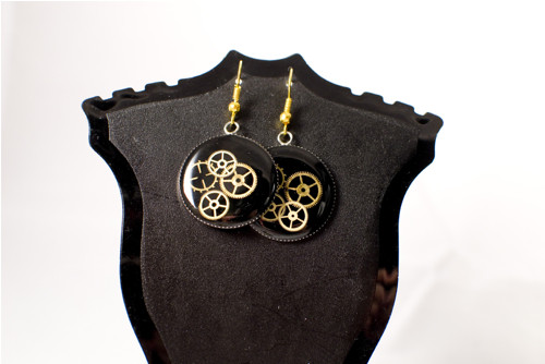 1534 náušnice steampunk — foto 2