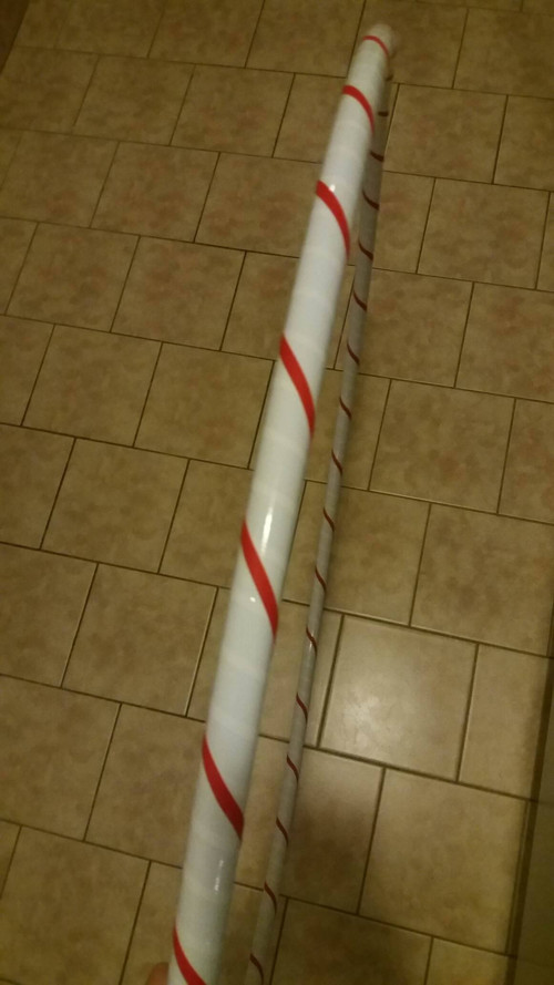 Obruč na hooping bílo-červená 95 cm — foto 2