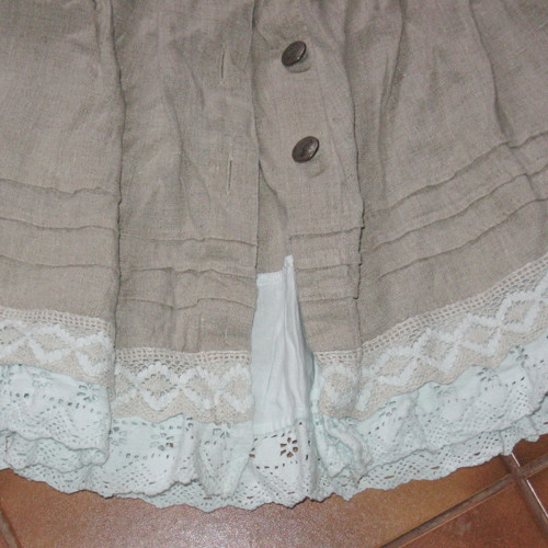 Sukénka lněná, propínací 13641 P12 — foto 2