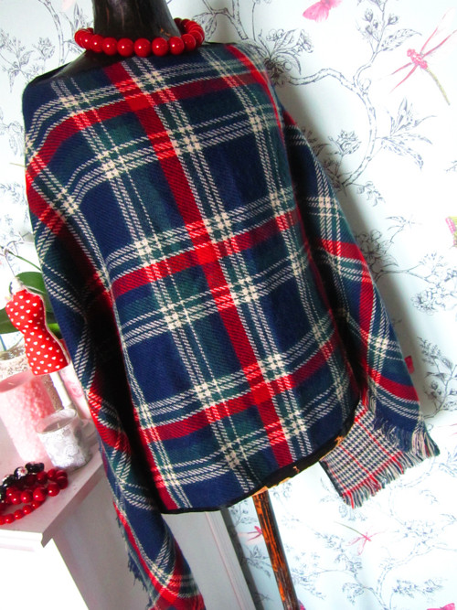 Pončo tartan originální — foto 3