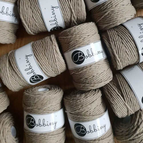 Bobbiny Macrame XXL 5mm - kávová - 3m — foto 3