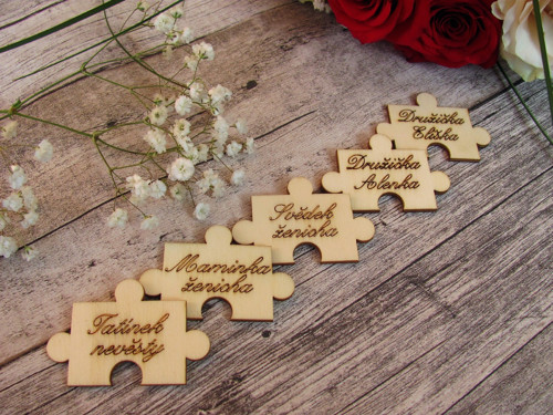 Svatební cedulky puzzle - na stůl — foto 2