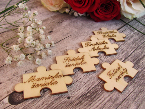 Svatební cedulky puzzle - na stůl — foto 3