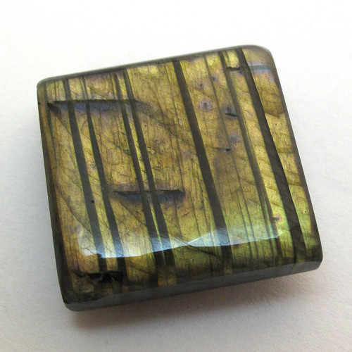 Kabošon labradorit čtverec 23mm — foto 6