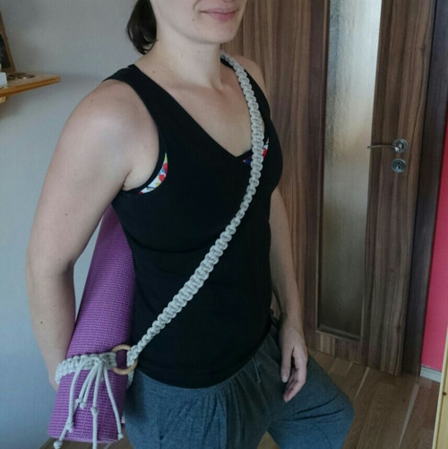 Macramé popruh na jógamatku — foto 3