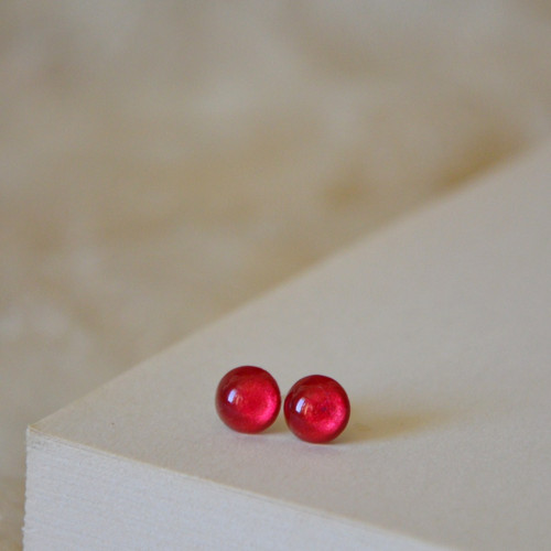 Náušnice " Merlot " (8 mm) — foto 2