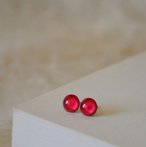 Náušnice " Merlot " (8 mm) — foto 3