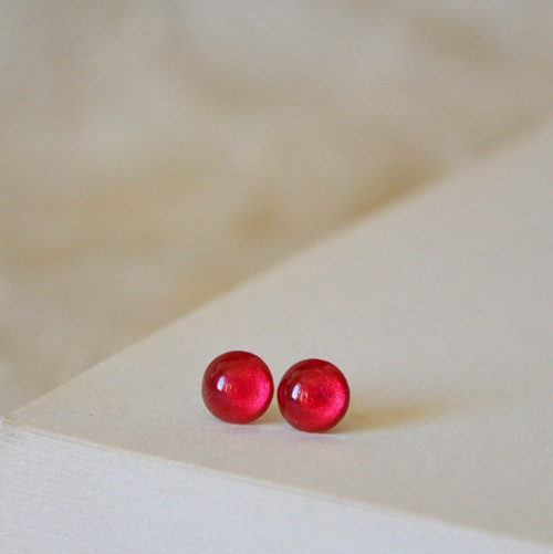 Náušnice " Merlot " (8 mm) — foto 4