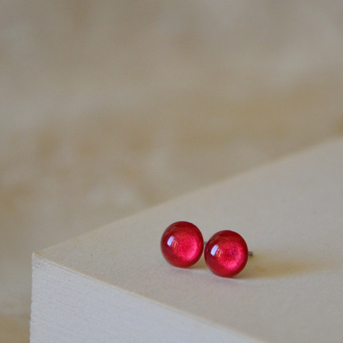 Náušnice " Merlot " (8 mm) — foto 5