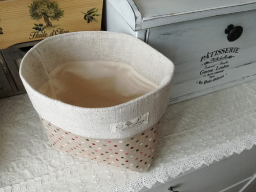 Látkový košík - samý puntík — foto 3