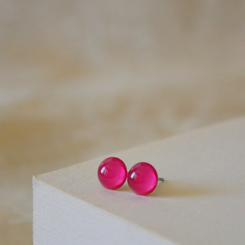 Náušnice " Milujeme maliny " (8 mm) — foto 4