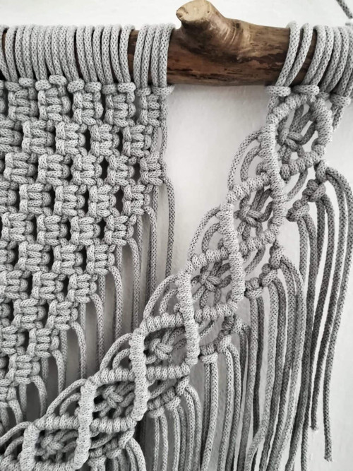 Macrame dekorace v šedé barvě — foto 2