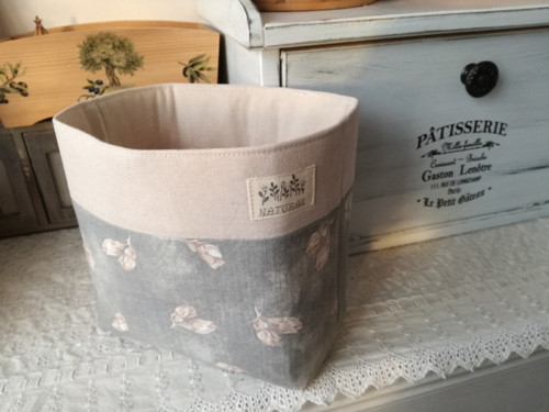 Látkový košík - drobné kvítky — foto 2