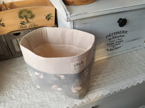 Látkový košík - drobné kvítky — foto 3