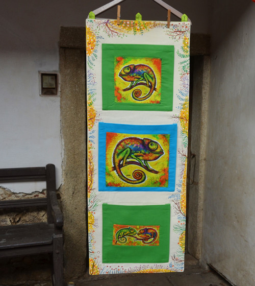 Chameleoni -malovaný kapsář — foto 2