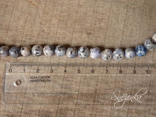 Labradorit modrošedá kulička 8 mm, 3 ks — foto 4