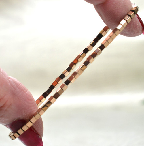 Ochranný mini HEMATIT ROSE GOLD 0.2x0.2 — foto 2