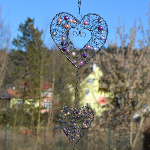 Drátovaný závěs Srdíčkový. — foto 5