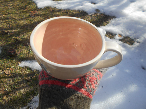 Modrá tapetka s růžovou, 400 ml — foto 2