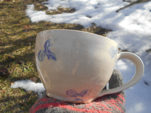 Modrá tapetka s růžovou, 400 ml — foto 3